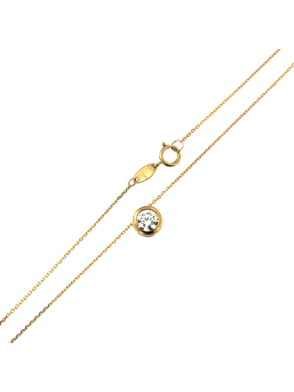 Yellow gold Swarovski pendant necklace CPG13-02