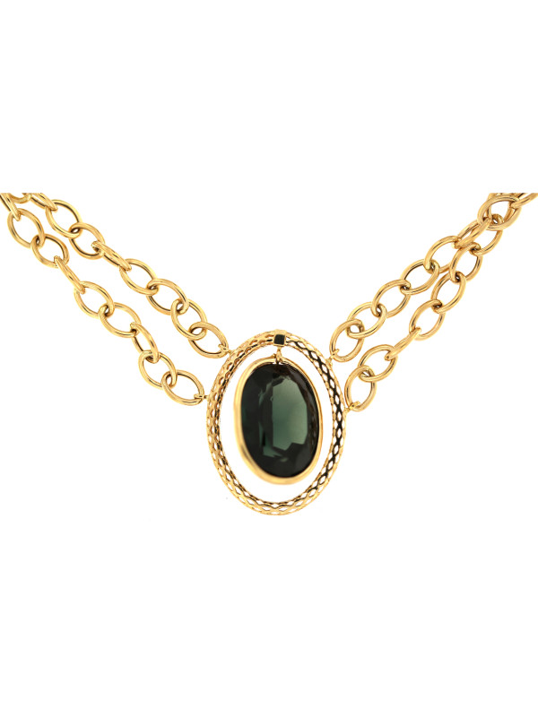Yellow gold pendant necklace CPG15-01