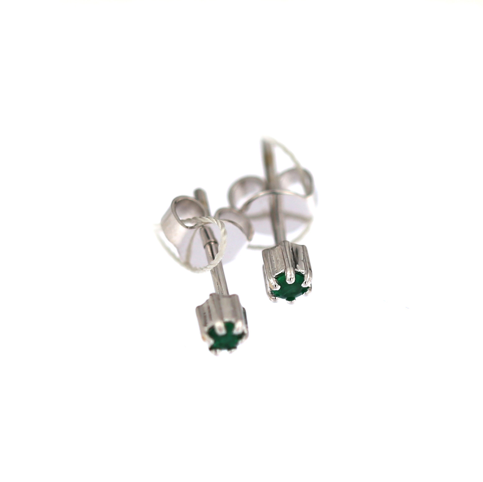 White gold emerald earrings BBBR01-07-05