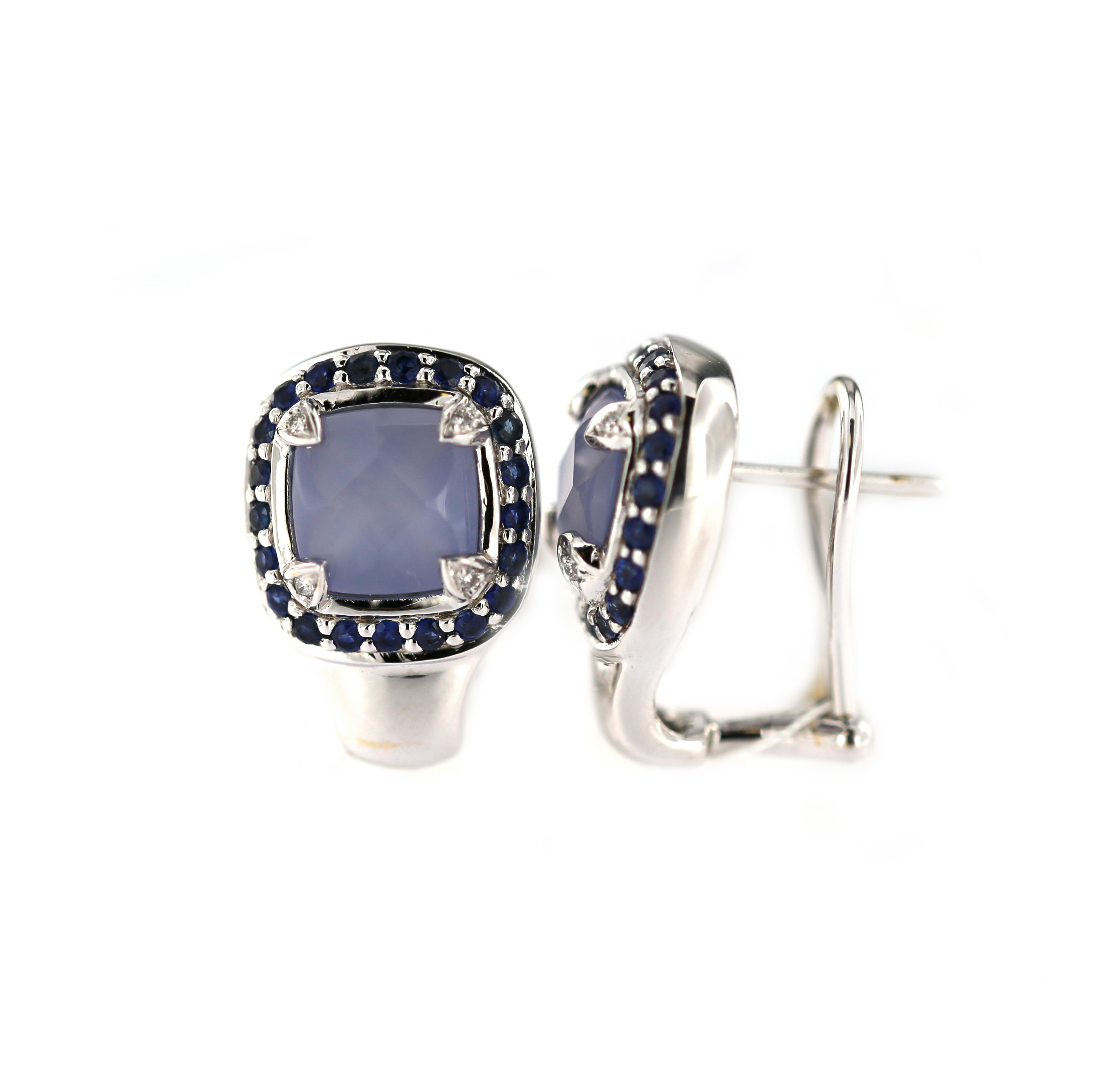 White gold sapphire earrings BBBR02-03-02
