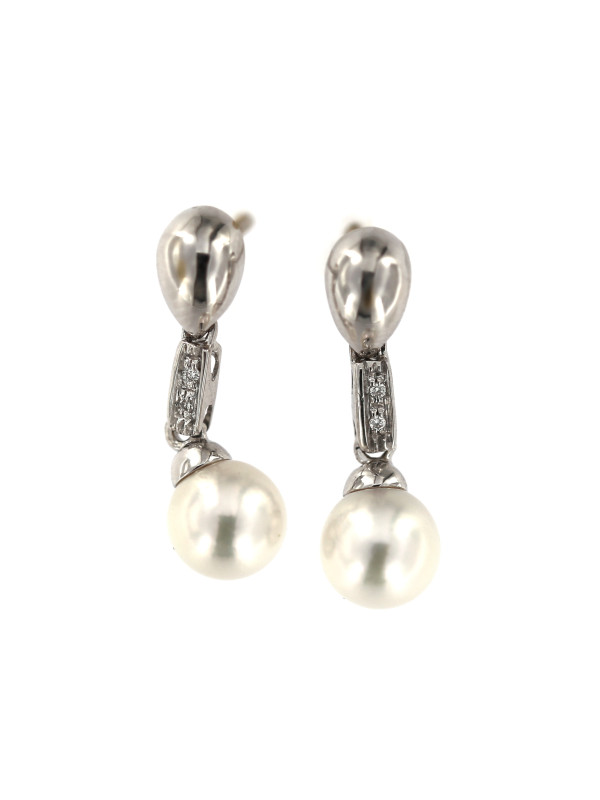 White gold pearl earrings BBBR03-03-01