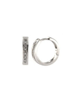 Balto aukso auskarai su briliantais BBBR05-01-01