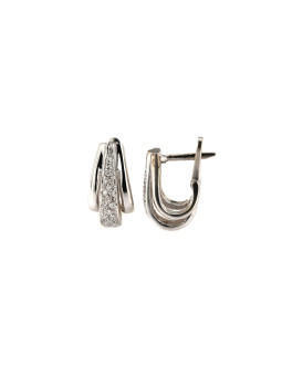 Balto aukso auskarai su briliantais BBBR06-01-02