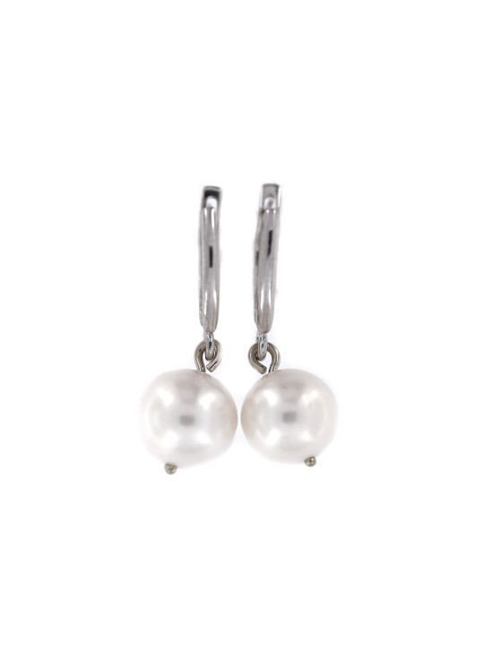 White gold pearl earrings BBP01-01-01