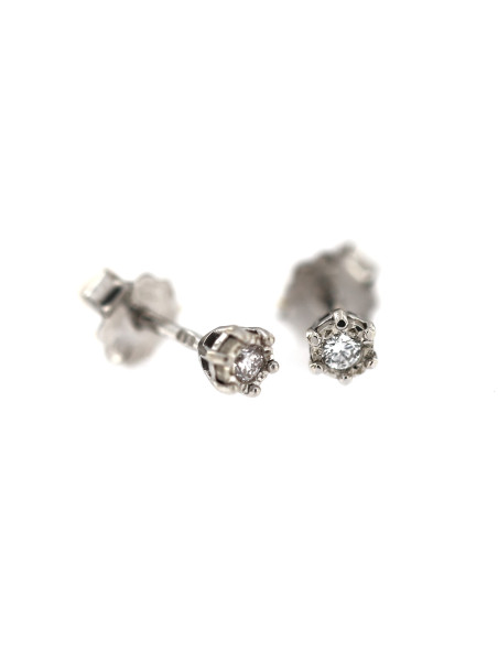 White gold zirconia earrings BBV01-02-04
