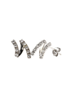 White gold zirconia earrings BBV05-02-01