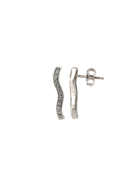 White gold zirconia earrings BBV05-03-01
