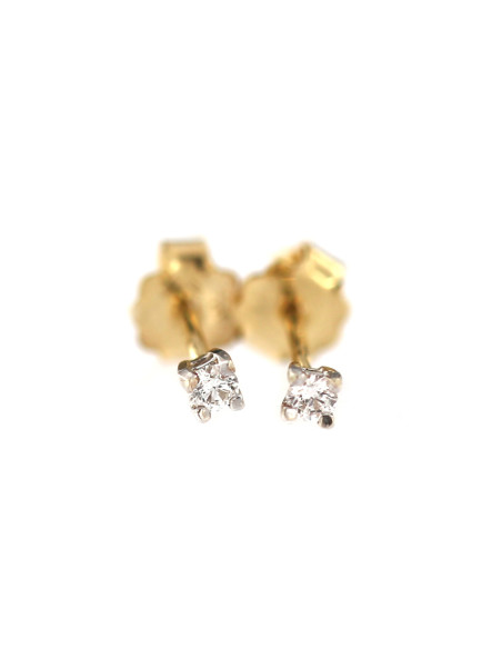 Yellow gold earrings with diamonds BGBR01-01-03-1