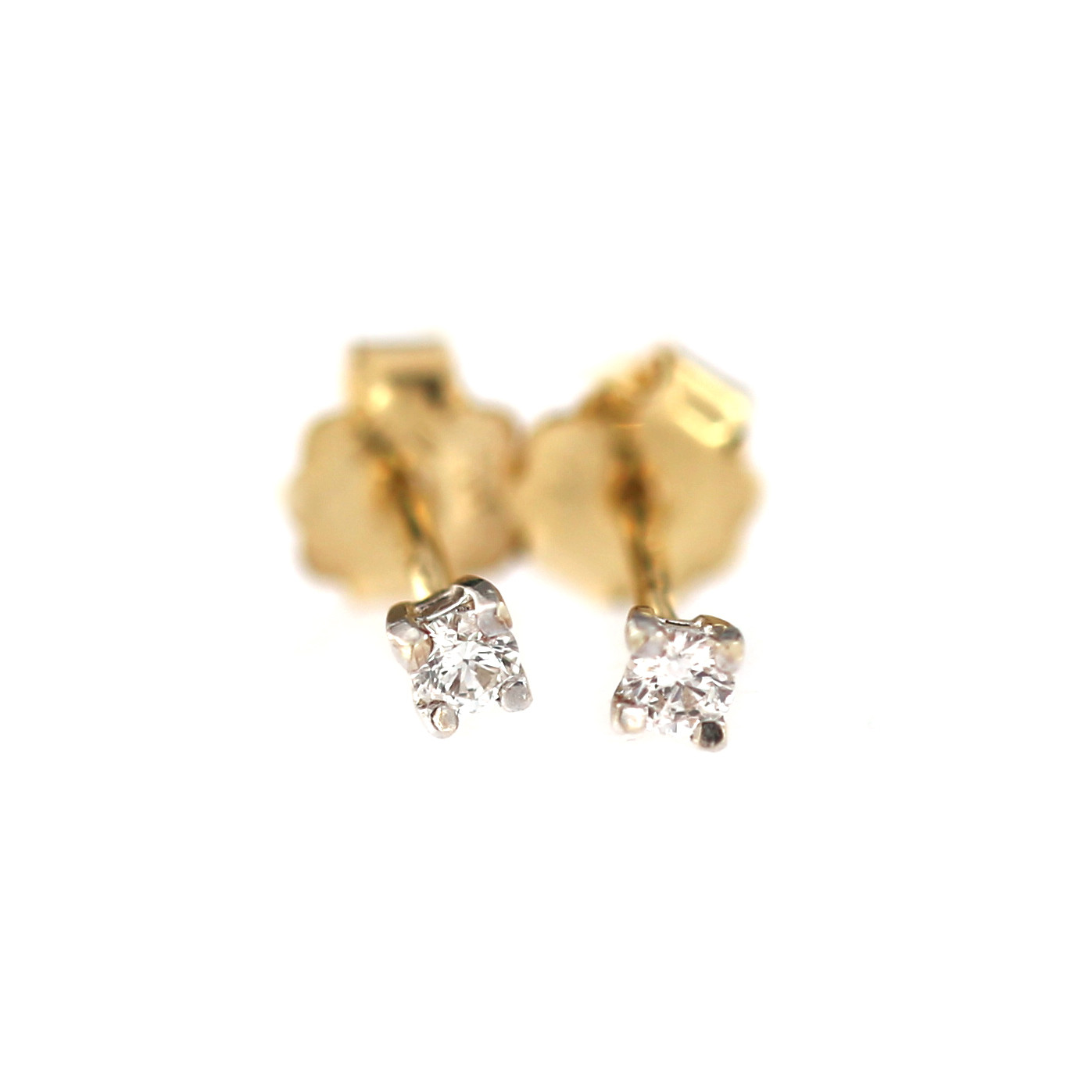 Yellow gold earrings with diamonds BGBR01-01-03-1