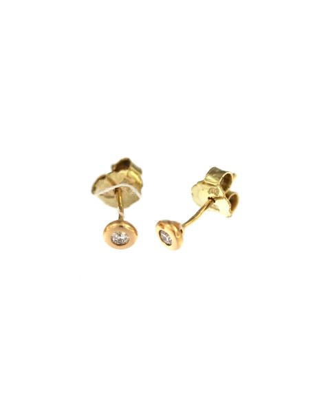 Yellow gold earrings with diamonds BGBR01-02-03