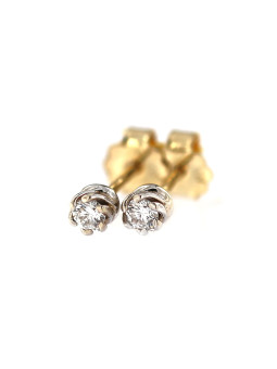 Yellow gold earrings with diamonds BGBR01-03-01