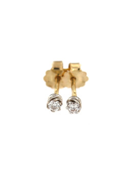 Yellow gold earrings with diamonds BGBR01-03-02