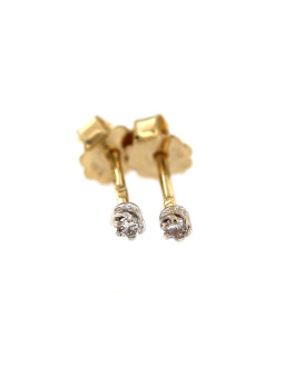 Yellow gold earrings with diamonds BGBR01-03-03