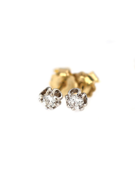 Yellow gold earrings with diamonds BGBR01-05-01