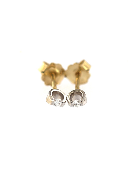 Yellow gold earrings with diamonds BGBR01-06-01