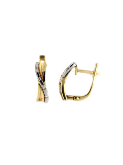 Yellow gold earrings with diamonds BGBR02-03-02
