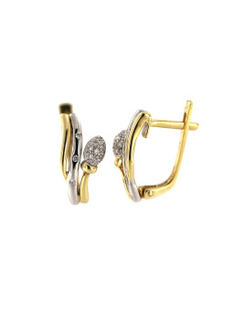 Yellow gold earrings with diamonds BGBR02-04-02