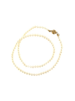 Geltono aukso perlų vėrinys ant kaklo CPRLG01-04