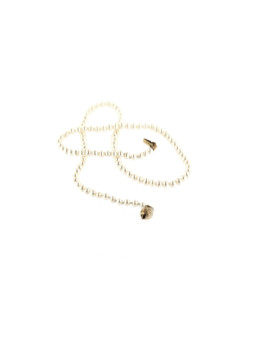 Yellow gold pearl strand necklace CPRLG01-06