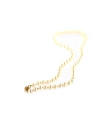 Yellow gold pearl strand necklace CPRLG02-02