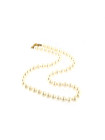 Yellow gold pearl strand necklace CPRLG02-03