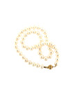 Yellow gold pearl strand necklace CPRLG03-02