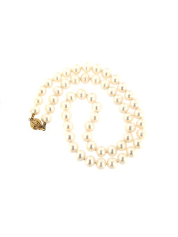 Geltono aukso perlų vėrinys ant kaklo CPRLG03-04
