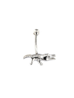 White gold belly ring GB01-02