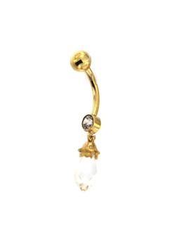 Yellow gold belly ring GG01-03