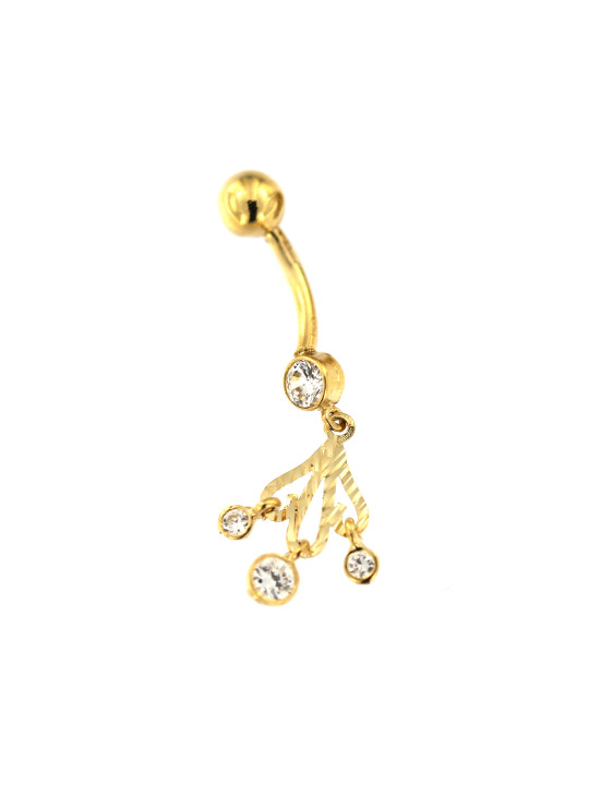 Yellow gold belly ring GG01-04