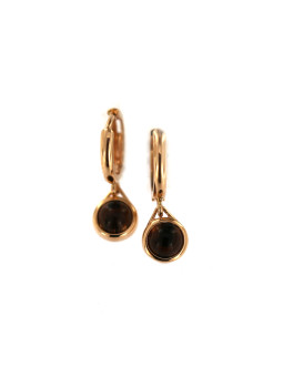 Rose gold smoky quartz earrings BRA01-D-01