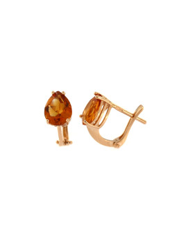 Rose gold citrine earrings BRA01-O-03