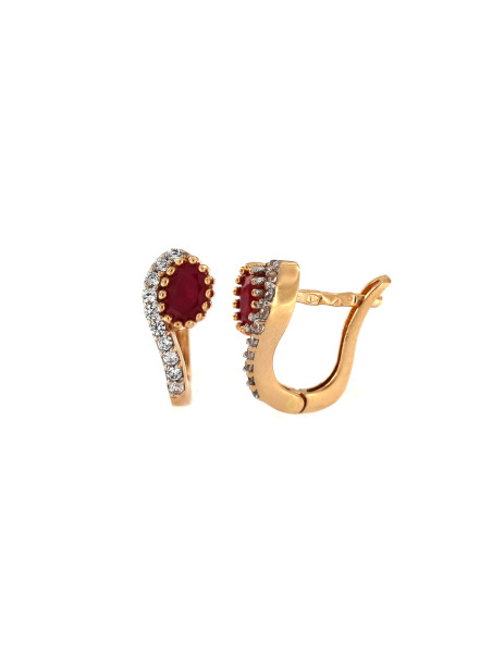Rose gold corundum earrings BRA01-R-03