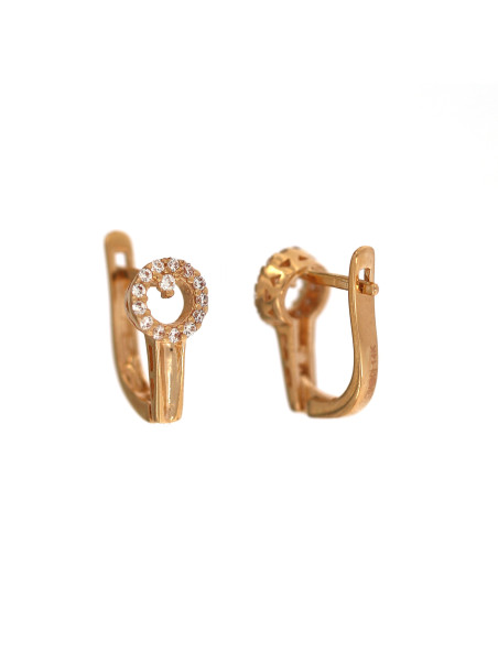 Rose gold zirconia earrings BRA04-01-02