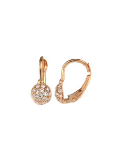 Rose gold zirconia earrings BRA04-01-11