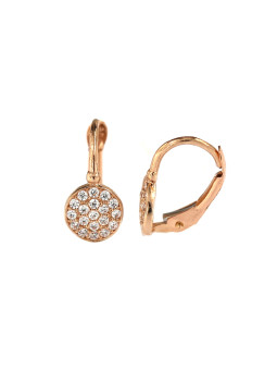 Rose gold zirconia earrings BRA04-01-12