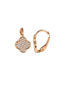 Rose gold zirconia earrings BRA04-01-14
