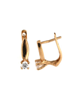 Rose gold zirconia earrings BRA04-02-09