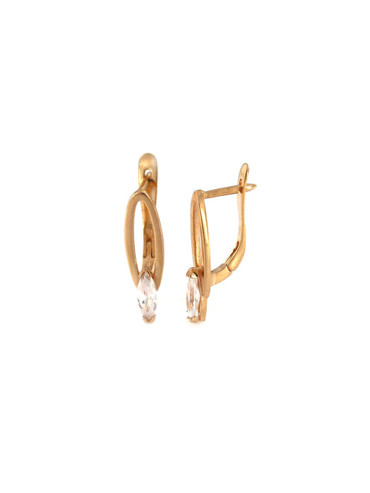 Rose gold zirconia earrings BRA04-02-10