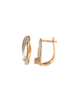 Rose gold zirconia earrings BRA04-02-11