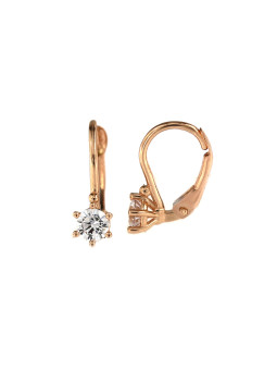 Rose gold zirconia earrings BRA04-02-19