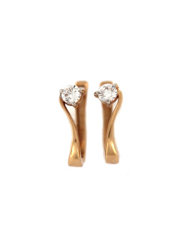 Rose gold zirconia earrings BRA04-03-09