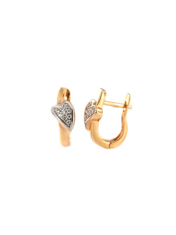 Rose gold zirconia earrings BRA04-03-10