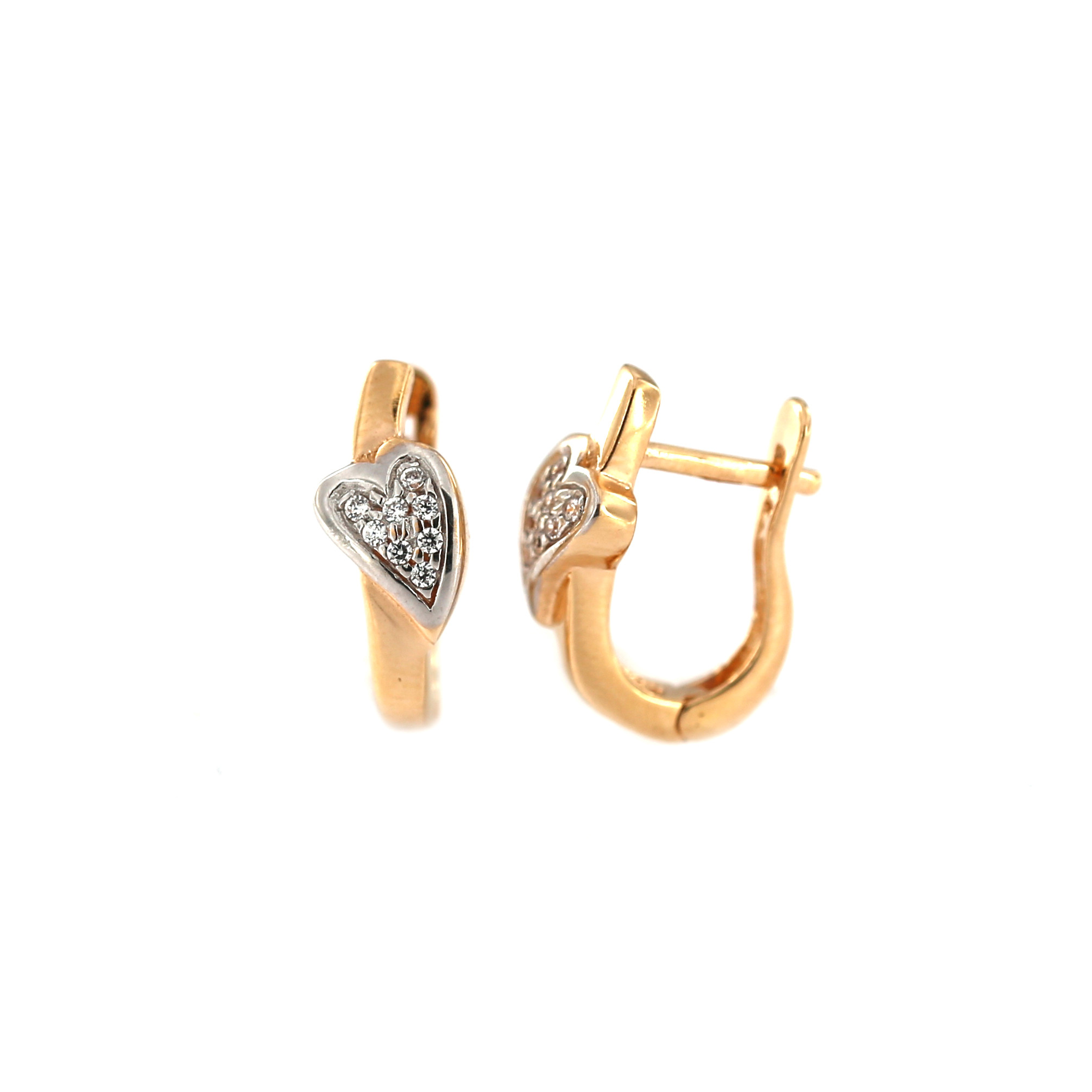 Rose gold zirconia earrings BRA04-03-10