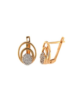 Rose gold zirconia earrings BRA04-07-14