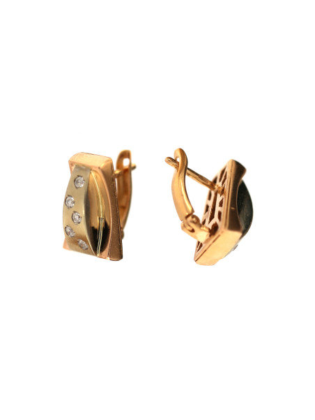 Rose gold zirconia earrings BRA04-08-03