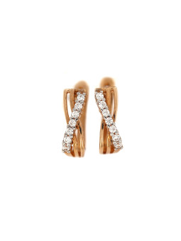 Rose gold zirconia earrings BRA04-08-18