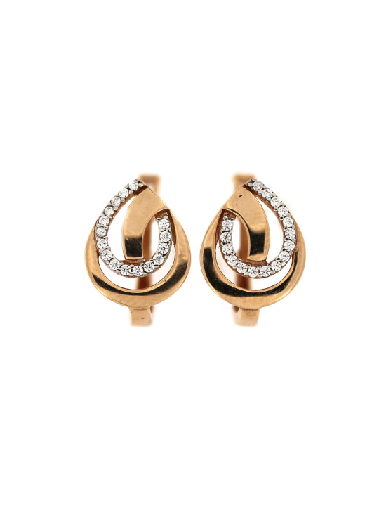 Rose gold zirconia earrings BRA04-12-01
