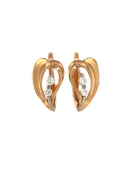 Rose gold zirconia earrings BRA04-12-02