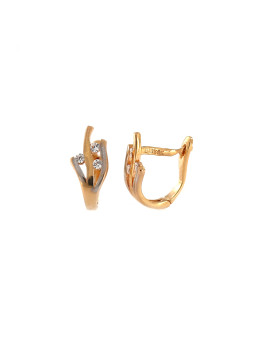 Auksiniai auskarai su cirkoniais BRA04-15-05